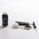 Authentic ThunderHead Creations THC Artemis RDTA Vape Atomizer w/ BF Pin - Silver + Black, SS + Glass, 4.5ml, 24mm Diameter