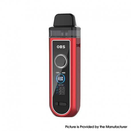 Authentic OBS Skye Pod System Mod Kit Standard Version - Red, VW 5~40W, 1600mAh, 4.0ml, 0.4ohm / 1.0ohm