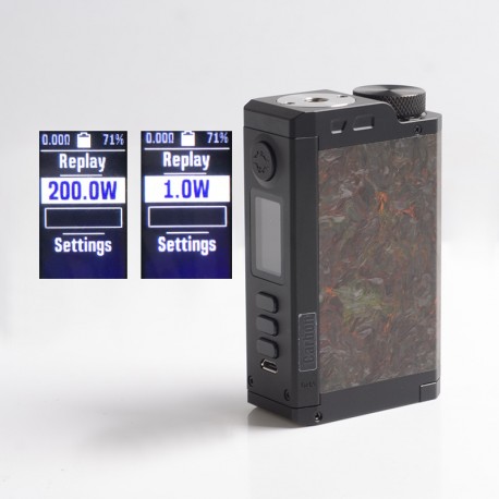 Authentic Dovpo Top Gear DNA250C 200W TC VW Box Mod - Carbon / Rusty, 1~200W, 2 x 18650, Evolv DNA 250C Chipset