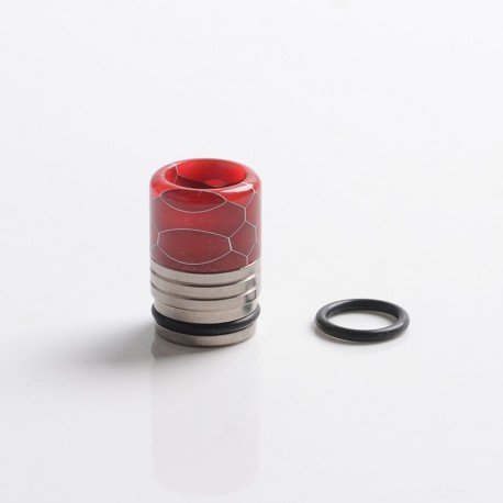 Authentic REEWAPE AS318S 810 Drip Tip for RDA / RTA / RDTA / Sub Ohm Tank Atomizer - Red, Resin & SS, 20mm
