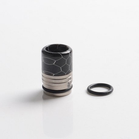 Authentic REEWAPE AS318S 810 Drip Tip for RDA / RTA / RDTA / Sub Ohm Tank Atomizer - Black, Resin & SS, 20mm