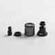 Authentic Yachtvape Pandora 30 Plus MTL RTA Replacement Bell Cap + Chimney + Drip Tip Set - Black, PC, 3.0ml