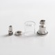 Authentic Yachtvape Pandora 30 Plus MTL RTA Replacement Bell Cap + Chimney + Drip Tip Set - Transparent, PC, 3.0ml