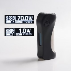 Authentic ULTRONER Alieno 70W TC VW Variable Wattage Box Mod - Black, ABS, 1~70W, 1 x 18650, SEVO 70 Chipset