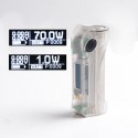 Authentic ULTRONER Alieno 70W TC VW Variable Wattage Box Mod - Translucent, ABS, 1~70W, 1 x 18650, SEVO 70 Chipset