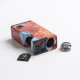Authentic Ultroner Luna 80W Squonk Vape Box Mod - Red, Aluminum + Stabilized Wood, 1 x 18650, 6.0ml