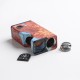 Authentic Ultroner Luna 80W Squonk Vape Box Mod - Red, Aluminum + Stabilized Wood, 1 x 18650, 6.0ml