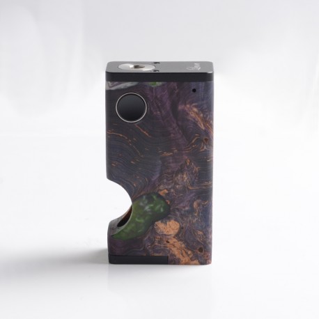 Authentic Ultroner Luna 80W Squonk Box Mod - Purple, Aluminum + Stabilized Wood, 1 x 18650, 6.0ml