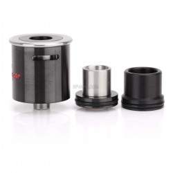 Authentic Wotofo Sapor RDA Rebuildable Dripping Atomizer - Black, Stainless Steel, 22mm Diameter