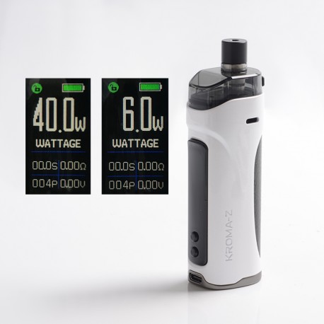 [Ships from Bonded Warehouse] Authentic Innokin Kroma Z Pod System Mod Kit - White, 6~40W, 3000mAh 4.5ml, 0.8ohm / 0.3ohm