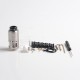 Authentic ThunderHead Creations THC Artemis RDTA Vape Atomizer w/ BF Pin - Silver, SS + Glass, 4.5ml, 24mm Diameter