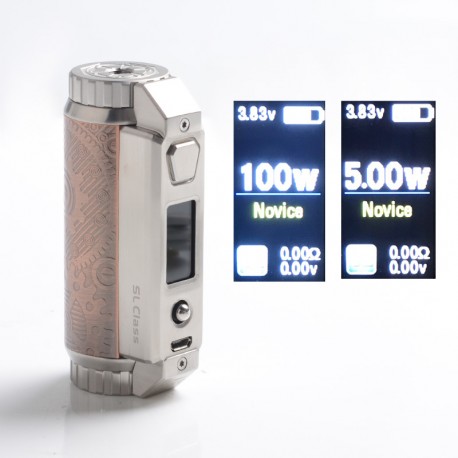 Authentic YiHi SXmini SL Class 100W SX485J TC VW Box Mod - Machinery Copper Tone, 5~100W, 1 x 18650 / 20700 / 21700