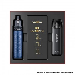 Authentic VOOPOO Drag X & Vmate Pod System Limited Edition - Galaxy Blue, 900mAh / 1 x 18650, 5~80W