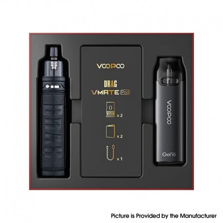 Authentic VOOPOO Drag X & Vmate Pod System Limited Edition - Classic, 900mAh / 1 x 18650, 5~80W