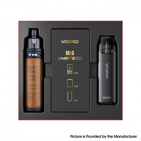 Authentic VOOPOO Drag S & Vmate Pod System Limited Edition - Retro, 900mAh / 2500mAh, 5~60W