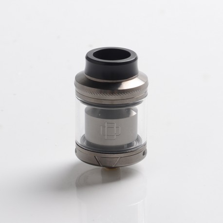 Authentic Augvape Druga RTA Rebuildable Tank Atomizer - Gun Metal, Stainless Steel + Glass, 2.4ml / 3.5ml, 24mm Diameter