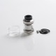 Authentic Augvape Druga RTA Rebuildable Tank Vape Atomizer - Silver, Stainless Steel + Glass, 2.4ml / 3.5ml, 24mm Diameter