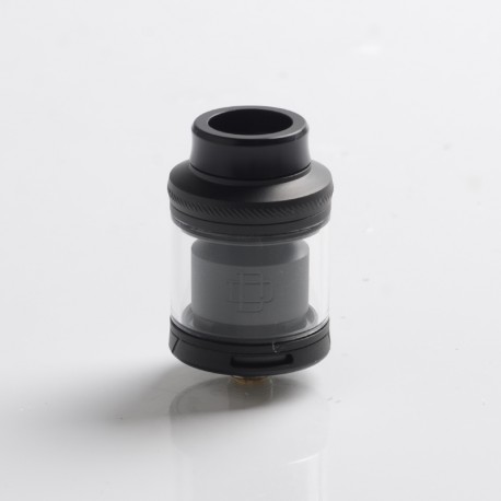 Authentic Augvape Druga RTA Rebuildable Tank Atomizer - Black, Stainless Steel + Glass, 2.4ml / 3.5ml, 24mm Diameter