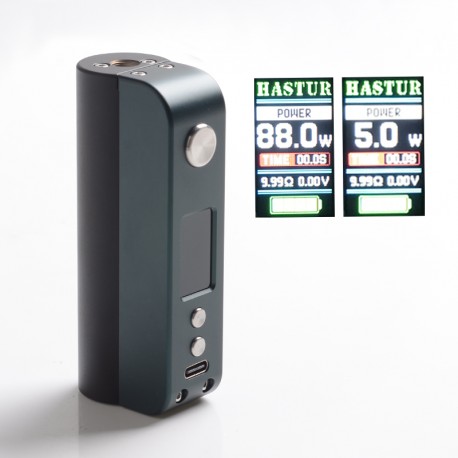[Ships from Bonded Warehouse] Authentic Cthulhu Hastur 88W TC VW Box Mod - Green Black, 5~88W, 200~600'F, 1 x 18650, Atom Chip