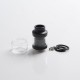 Authentic Augvape Druga RTA Rebuildable Tank Vape Atomizer - Black, Stainless Steel + Glass, 2.4ml / 3.5ml, 24mm Diameter