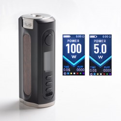 Authentic LostVape Grus 100W TC VW Box Mod - Black / Walnut Wood, 5~100W, 200~600'F / 100~300'C, 1 x 18650 / 20700 / 21700