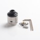 Authentic Gas Mods G.R.1 GR1 Pro RDA Rebuildable Dripping Atomizer w/ BF Pin - Silver, Stainless Steel, 24mm Diameter