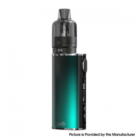 Authentic Eleaf iStick T80 Kit 3000mAh 80W Box Mod with GTL Pod Tank - Gradient Aqua, 1~80W, 4.5ml, 0.4ohm / 0.8ohm