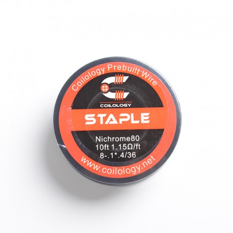 [Ships from Bonded Warehouse] Authentic Coilology Staple Spool Wire - Ni80, 8-0.1 x 0.4/36GA, 1.15ohm/ft, 10ft