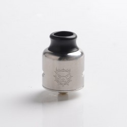 Authentic Damn Vape Mongrel RDA Rebuildable Dripping Vape Atomizer - Silver, 25.4mm / 26mm, with BF Pin + Spare Top Cap