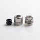 Authentic Damn Vape Mongrel RDA Rebuildable Dripping Vape Atomizer - Silver, 25.4mm / 26mm, with BF Pin + Spare Top Cap