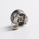 Authentic Damn Vape Mongrel RDA Rebuildable Dripping Vape Atomizer - Silver, 25.4mm / 26mm, with BF Pin + Spare Top Cap