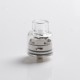 Authentic Damn Vape Mongrel RDA Rebuildable Dripping Vape Atomizer - Silver, 25.4mm / 26mm, with BF Pin + Spare Top Cap