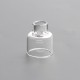 Authentic Damn Vape Mongrel RDA Replacement Glass Top Cap - Transparent, 26mm Diameter