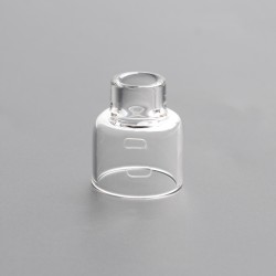 Authentic Damn Mongrel RDA Replacement Glass Top Cap - Transparent, 26mm Diameter