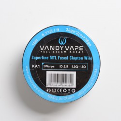 [Ships from Bonded Warehouse] Authentic VandyVape A1 Superfine MTL Fused Clapton Wire - 32GA x 2 + 38GA (10ft)