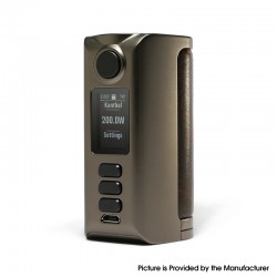 Authentic Dovpo Riva DNA250C 200W Box Mod - Gunmetal-Vintage Brown, VW 1~200W, 2 x 18650, Evolv DNA250C chipset