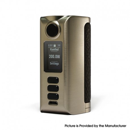 Authentic Dovpo Riva DNA250C 200W Box Mod - Silver-Rough Dark Brown, VW 1~200W, 2 x 18650, Evolv DNA250C chipset