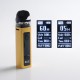 Authentic Uwell Aeglos Pod System Vape Mod Kit - Gold, VW 5~60W, 1500mAh, 3.5ml, MTL 0.8ohm Coil / DL 0.23ohm Coil