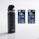 Authentic Uwell Aeglos Pod System Vape Mod Kit - Black, VW 5~60W, 1500mAh, 3.5ml, MTL 0.8ohm Coil / DL 0.23ohm Coil