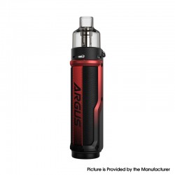 Authentic VOOPOO Argus X 80W Pod System Mod Kit - Litchi Leather & Red, 5~80W, 1 x 18650, 4.5ml, 0.15ohm / 0.3ohm