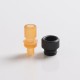 Authentic Auguse CG V2 510 Drip Tip for RBA / RTA / RDA Atomizer - Yellow + Matte Black α, PEI + SS, 22mm