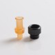 Authentic Auguse CG V2 510 Drip Tip for RBA / RTA / RDA Atomizer - Yellow + Matte Black β, PEI + SS, 22mm