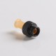 Authentic Auguse CG V2 510 Drip Tip for RBA / RTA / RDA Atomizer - Yellow + Matte Black β, PEI + SS, 22mm