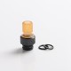 Authentic Auguse CG V2 510 Drip Tip for RBA / RTA / RDA Atomizer - Yellow + Glossy Black α, PEI + SS, 22mm