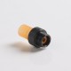 Authentic Auguse CG V2 510 Drip Tip for RBA / RTA / RDA Atomizer - Yellow + Glossy Black α, PEI + SS, 22mm
