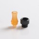 Authentic Auguse CG V2 510 Drip Tip for RBA / RTA / RDA Atomizer - Yellow + Glossy Black ε, PEI + SS, 25mm