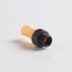 Authentic Auguse CG V2 510 Drip Tip for RBA / RTA / RDA Atomizer - Yellow + Glossy Black ε, PEI + SS, 25mm