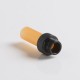 Authentic Auguse CG V2 510 Drip Tip for RBA / RTA / RDA Atomizer - Yellow + Glossy Black μ, PEI + SS, 30mm