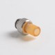 Authentic Auguse CG V2 510 Drip Tip for RBA / RTA / RDA Atomizer - Yellow + Silver α, PEI + SS, 22mm
