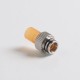 Authentic Auguse CG V2 510 Drip Tip for RBA / RTA / RDA Atomizer - Yellow + Silver α, PEI + SS, 22mm